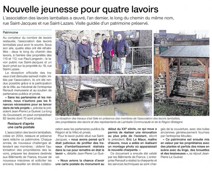 inauguration des lavoirs lamballais